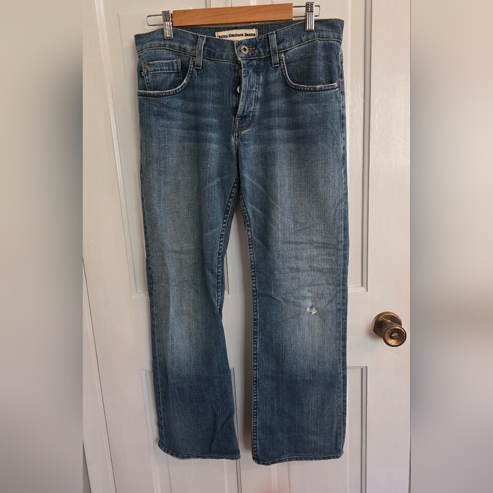 Juicy Couture Blue Denim Button Fly Jeans